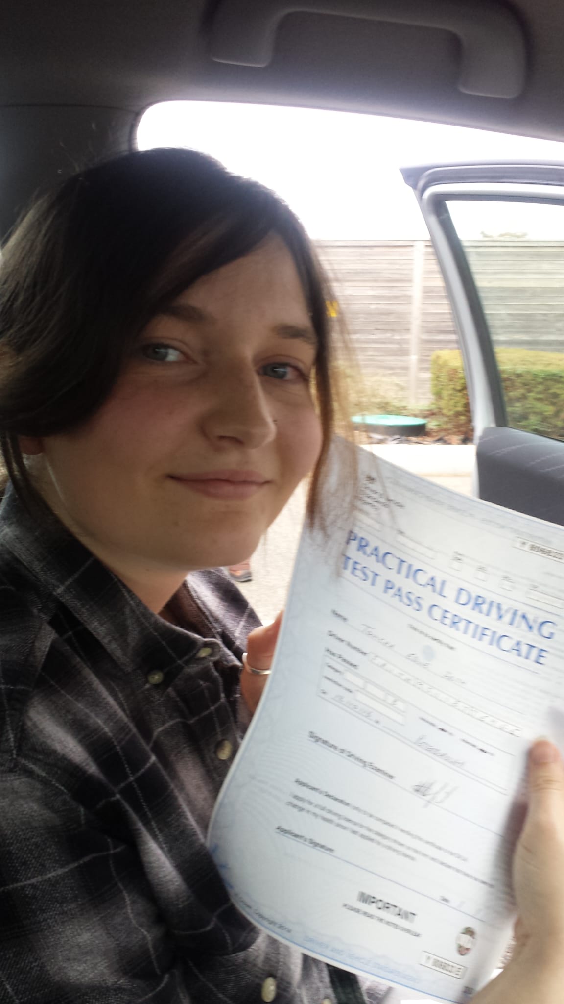 New driver passing practical test with our expert instructor